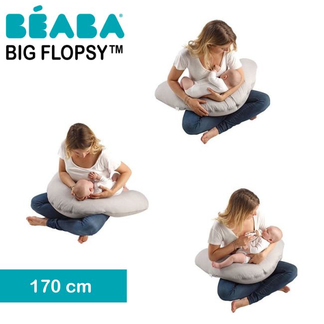 Perna gravida Beaba Big Flopsy 170 cm Fleur de Coton Chalk Pink ERFB0508164