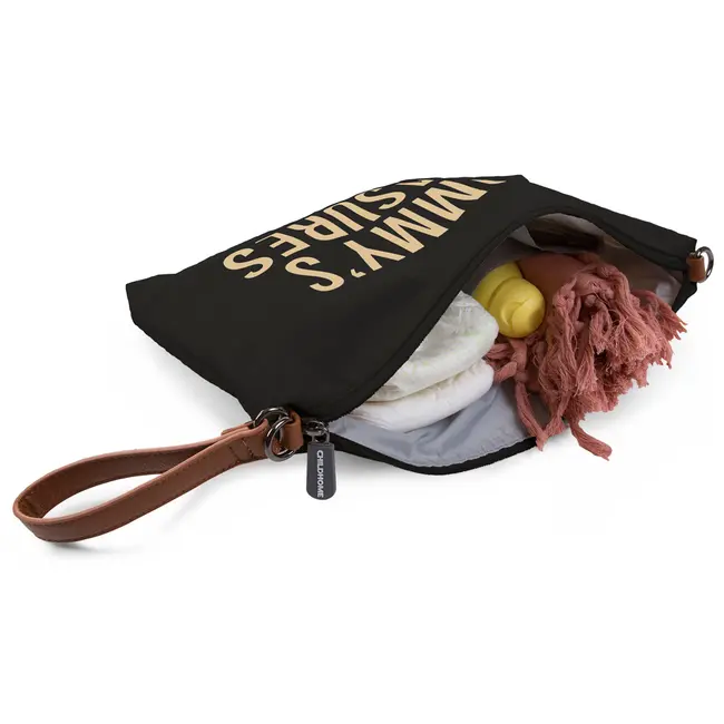 Poseta Childhome Mommy Clutch 33x23 cm Negru ERFCH-CWMCBLGO