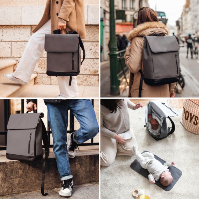 Rucsac de infasat Beaba Oslo Mineral Grey ERFB940320