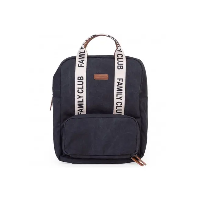 Rucsac de infasat Childhome Family Club Signature Negru ERFCH-CWBPSCBL