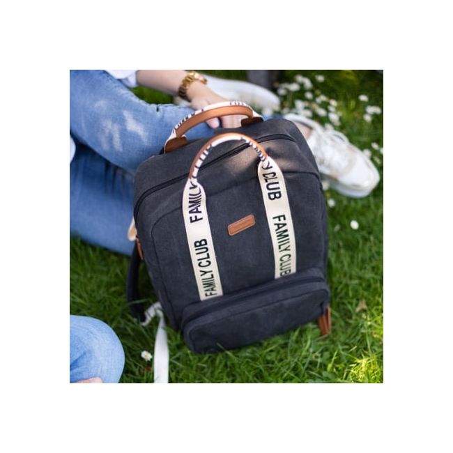 Rucsac de infasat Childhome Family Club Signature Negru ERFCH-CWBPSCBL
