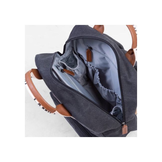 Rucsac de infasat Childhome Family Club Signature Negru ERFCH-CWBPSCBL