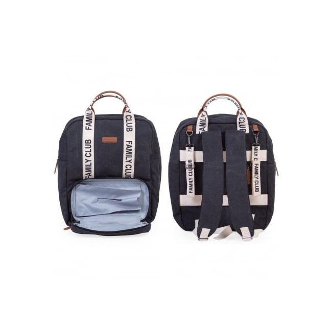 Rucsac de infasat Childhome Family Club Signature Negru ERFCH-CWBPSCBL