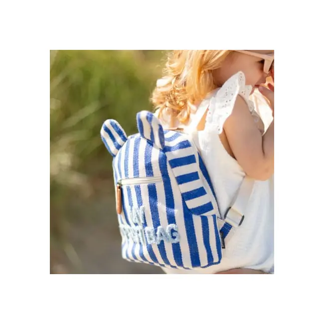 Rucsac pentru copii Childhome My First Bag Albastru Alb ERFCH-CWKIDBSTBL