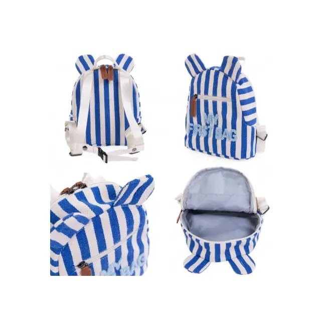 Rucsac pentru copii Childhome My First Bag Albastru Alb ERFCH-CWKIDBSTBL