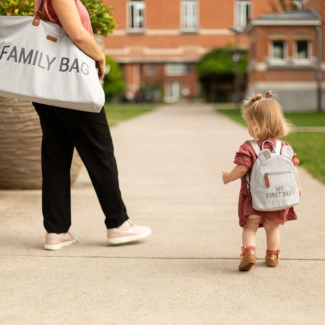 Rucsac pentru copii Childhome My First Bag Canvas Gri ERFCH-CWKIDBCGA