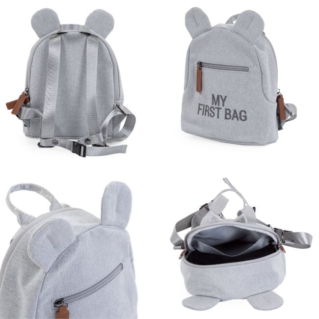 Rucsac pentru copii Childhome My First Bag Canvas Gri ERFCH-CWKIDBCGA