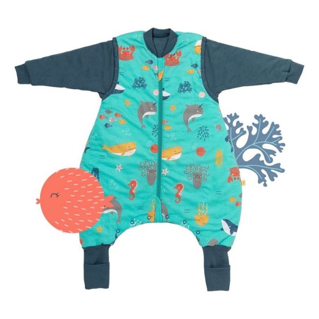 Sac de dormit cu picioruse si maneca lunga detasabila Under the Sea 80 cm + manseta 2.5 Tog BBXCJ791-25FSN