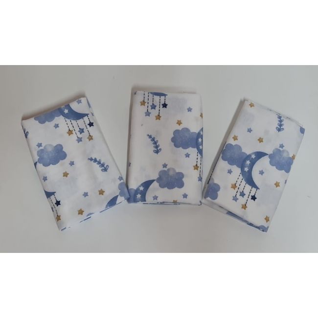 Scutece multifunctionale din finet 75x75 cm 3/set., blue Kreis