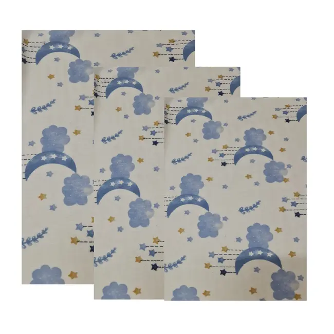 Scutece multifunctionale din finet 75x75 cm 3/set., blue Kreis