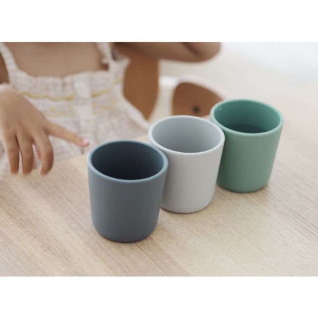 Set 3 pahare silicon Beaba Sage Green ERFB913545