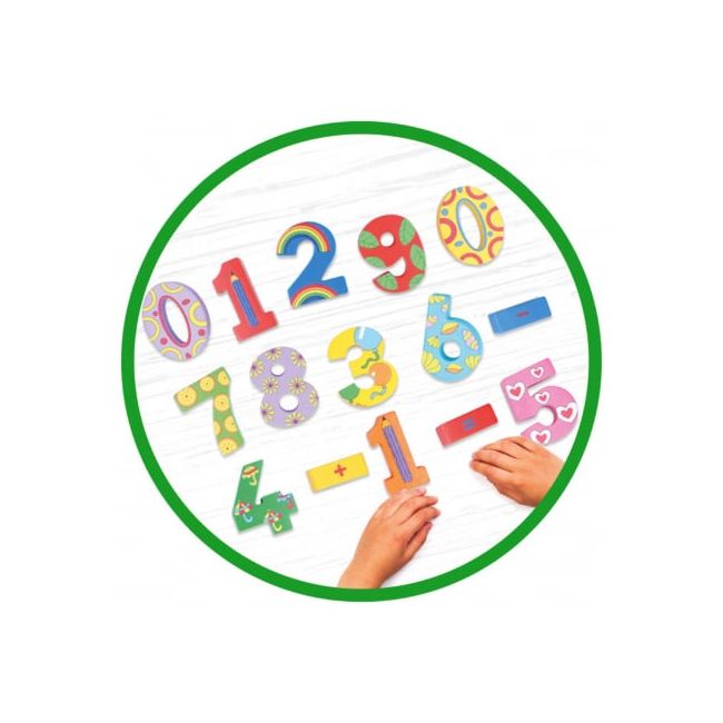 Set cifre si simboluri matematice din lemn Marionette ERFED26612