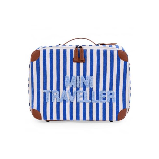 Valiza pentru copii Childhome Mini Traveller Albastru Alb ERFCH-CWSCKSTBL