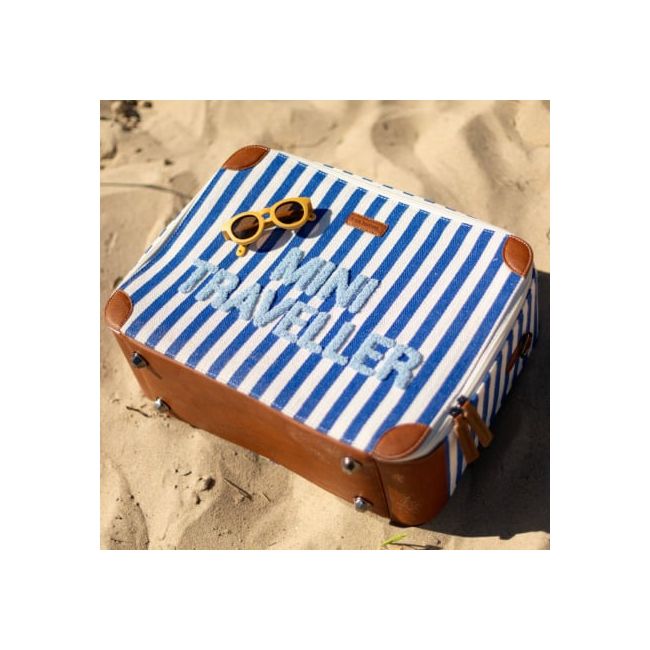 Valiza pentru copii Childhome Mini Traveller Albastru Alb ERFCH-CWSCKSTBL
