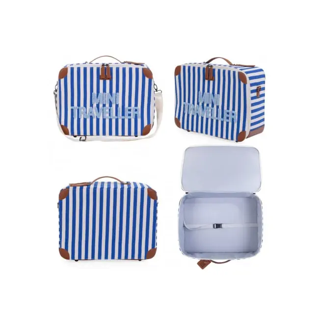 Valiza pentru copii Childhome Mini Traveller Albastru Alb ERFCH-CWSCKSTBL