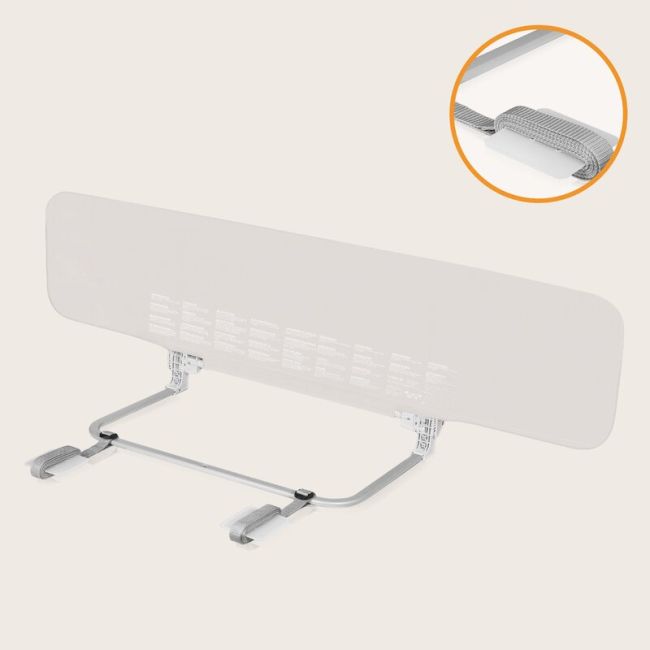Bariera de protectie pentru pat, Lionelo, Lora XL, Pliabila, Sistem de blocare StandSafe, Geanta de transport inclusa, 150x46 cm, Conform cu BS 7972:2001+A1:2009, Bej BYNLO-LORA_XL_BEIGE_SAND