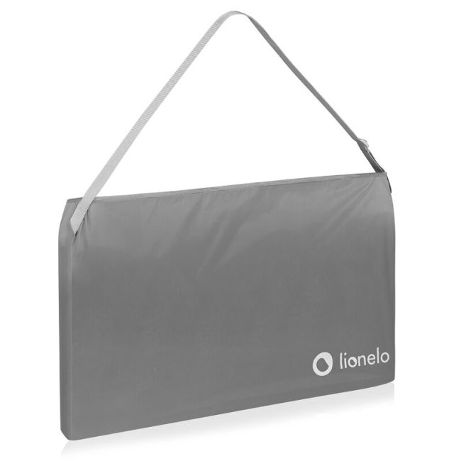Bariera de protectie pentru pat, Lionelo, Lora XL, Pliabila, Sistem de blocare StandSafe, Geanta de transport inclusa, 150x46 cm, Conform cu BS 7972:2001+A1:2009, Bej BYNLO-LORA_XL_BEIGE_SAND