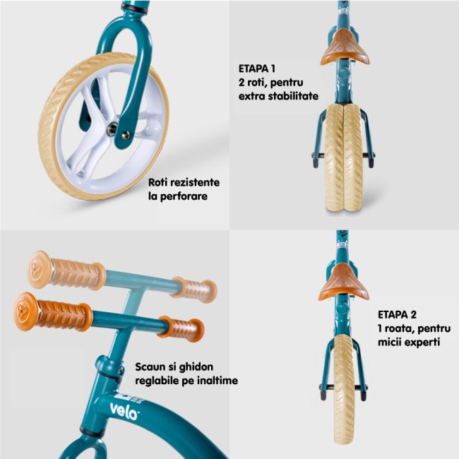 Bicicleta echilibru Yvolution Y Velo Junior Air Green ERFYV-YT30G4