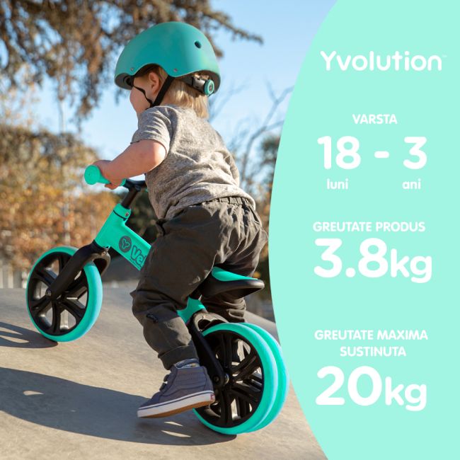 Bicicleta echilibru Yvolution Y Velo Junior Green ERFYV-YT16G2