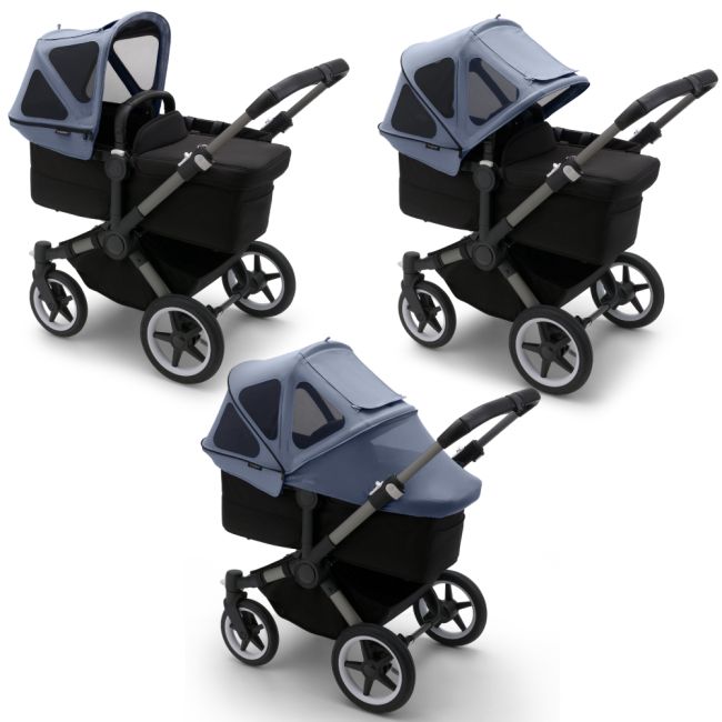 Capotina cu extensie plasa insecte Bugaboo Donkey Seaside Blue ERFBGS001261D3003