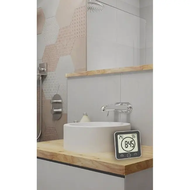 Ceas digital cu timer si termohigrometru pentru bucatarie si baie TFA 60.4001.10