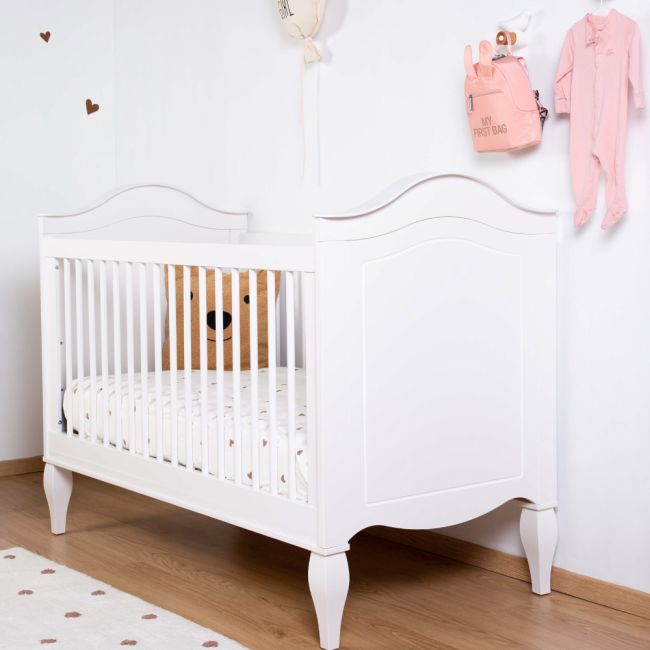 Patut Childhome Romantic White 70x140 cm, MDF Pin Alb ERFCH-B140ROW