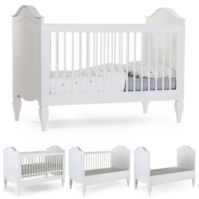 Patut Childhome Romantic White 70x140 cm, MDF Pin Alb ERFCH-B140ROW