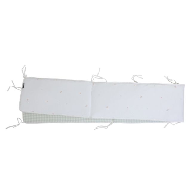 Protectie patut Childhome 35x340 cm Jerse Muselina Verde ERFCH-CCPPJVF