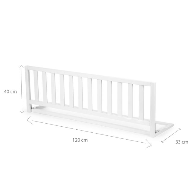 Protectie pentru pat Childhome 120 cm, Fag Alb ERFCH-BERAW