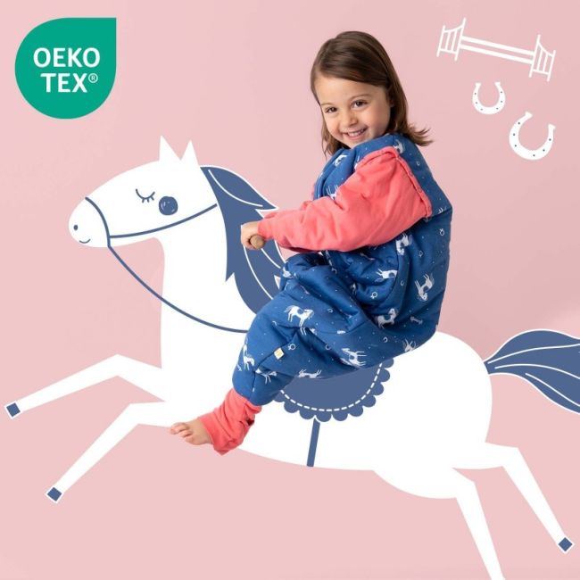 Sac de dormit cu picioruse si maneca lunga detasabila Horses 80 cm + manseta 2.5 Tog BBXCJ751-25FSN