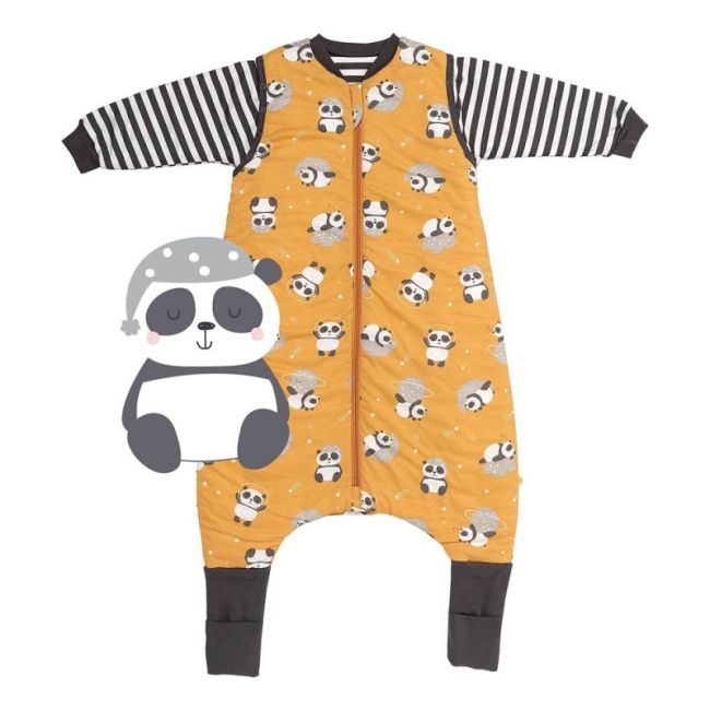 Sac de dormit cu picioruse si maneca lunga detasabila Panda 90 cm + manseta 2.5 Tog BBXCJ782-25FSN
