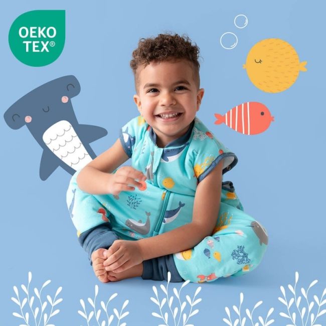 Sac de dormit cu picioruse si maneca lunga detasabila Under the Sea 70 cm + manseta 2.5 Tog BBXCJ790-25FSN