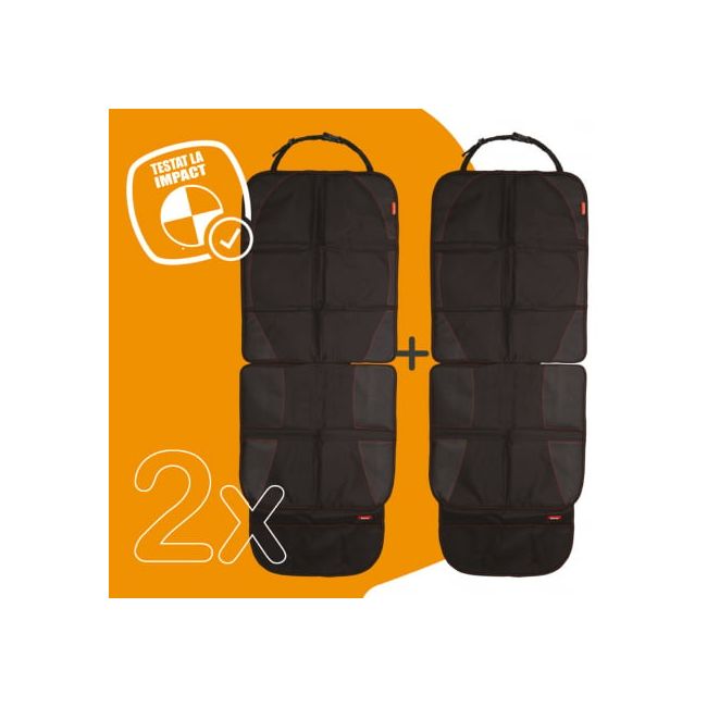 Set 2 protectii bancheta Diono Ultra Mat Black ERFD40243