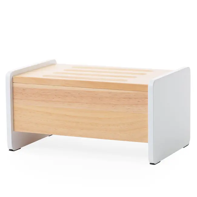 Treapta inaltator Childhome 35x23x18 cm Lemn Natural Alb ERFCH-CHWSNW