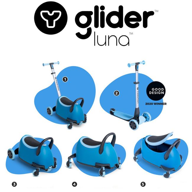 Trotineta 5-in-1 Yvolution Y Glider Luna Red ERFYV-101266