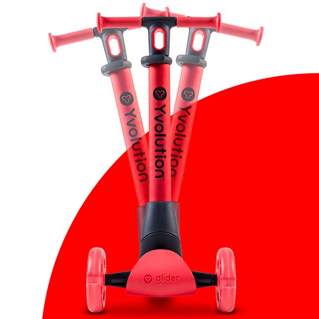 Trotineta 5-in-1 Yvolution Y Glider Luna Red ERFYV-101266