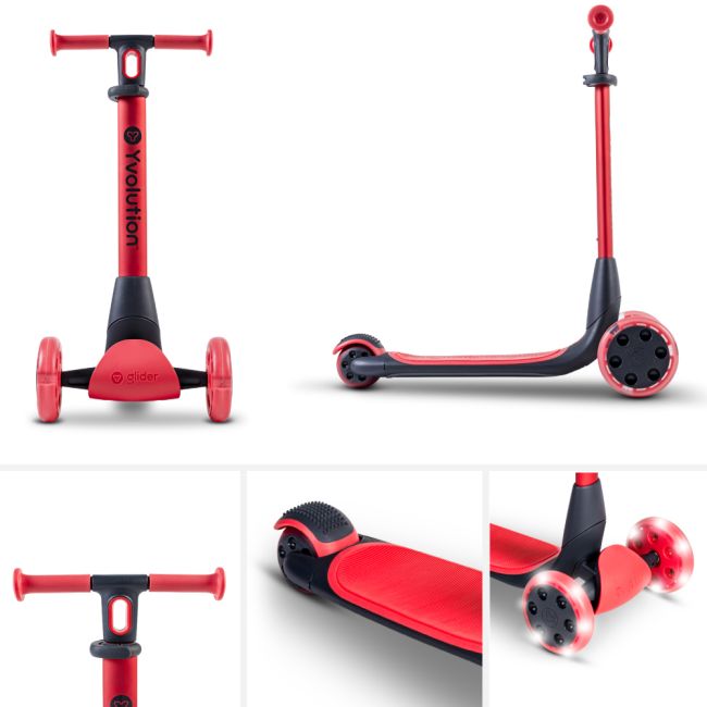 Trotineta 5-in-1 Yvolution Y Glider Luna Red ERFYV-101266
