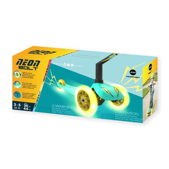 Trotineta cu 3 roti Neon Bolt Green ERFYV-NS14G4