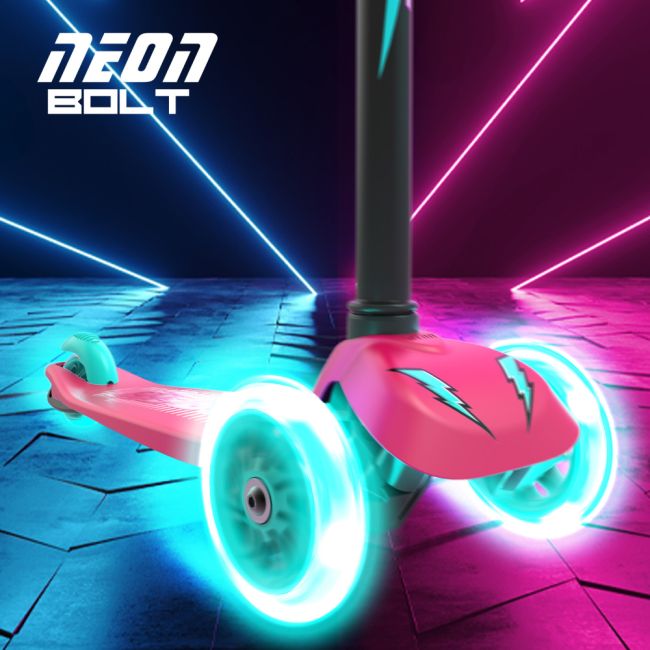 Trotineta cu 3 roti Neon Bolt Pink ERFYV-NS14P4