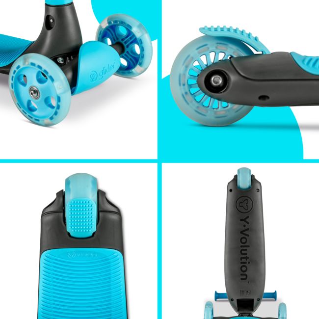 Trotineta cu 3 roti Yvolution Y Glider Kiwi Blue ERFYV-101257