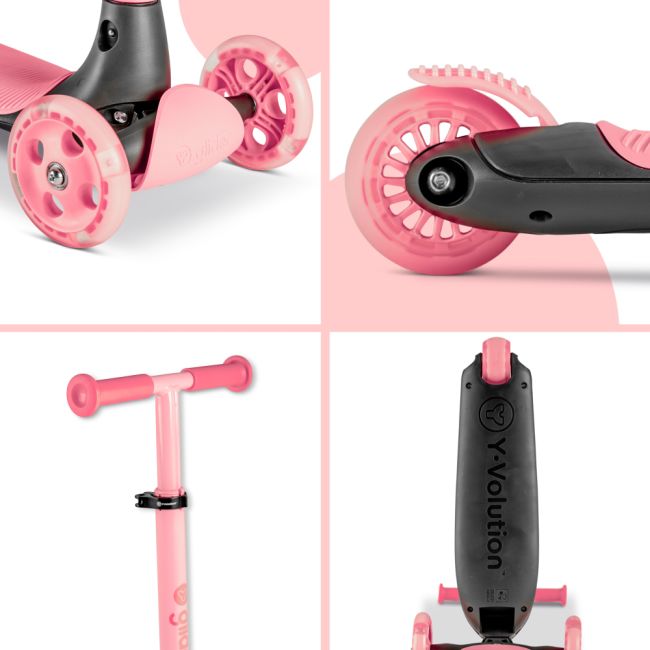 Trotineta cu 3 roti Yvolution Y Glider Kiwi Pink ERFYV-101260