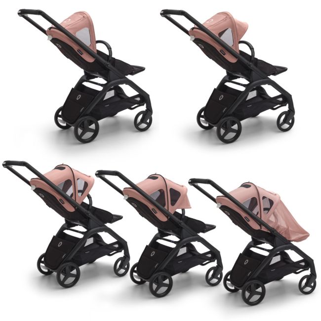 Capotina cu extensie plasa insecte Bugaboo Dragonfly Morning Pink ERFBG100267015