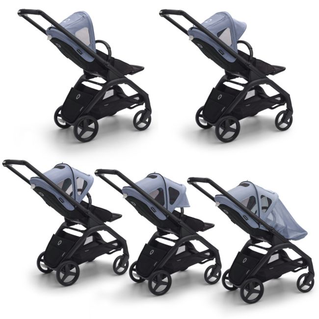 Capotina cu extensie plasa insecte Bugaboo Dragonfly Seaside Blue ERFBG100267013