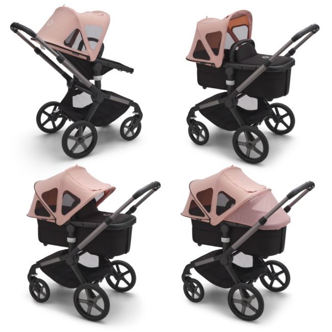 Capotina cu extensie plasa insecte Bugaboo Fox 5 Fox Cub Lynx Morning Pink ERFBG100221005