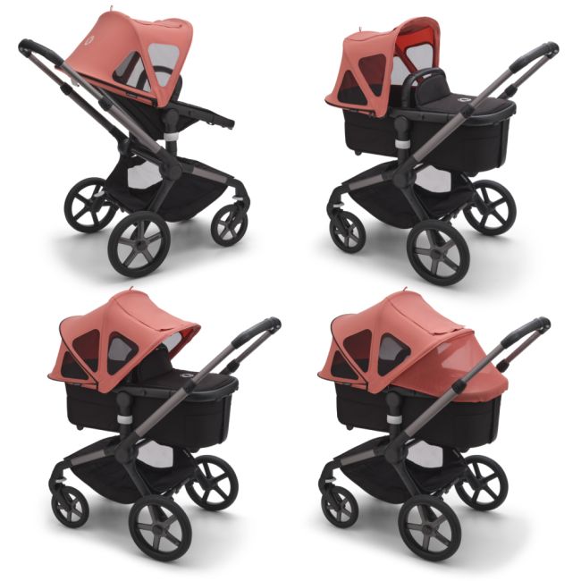 Capotina cu extensie plasa insecte Bugaboo Fox 5 Fox Cub Lynx Sunrise Red ERFBG100221010