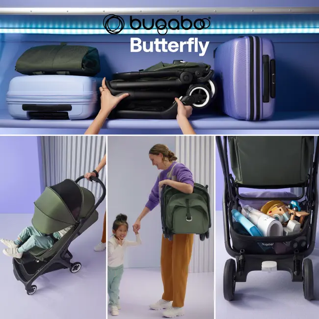 Carucior Bugaboo Butterfly Black Stormy Blue ERFBG100025006