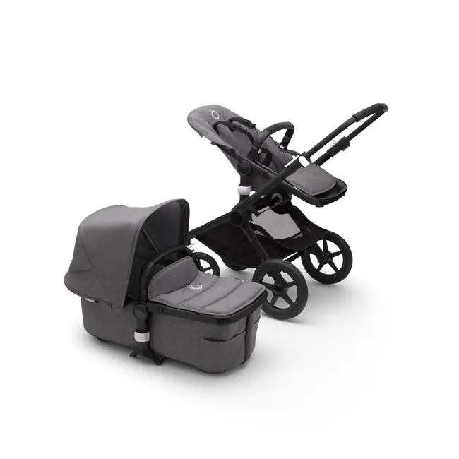 Carucior Bugaboo Fox 2 Complete Black Grey Melange 2 in 1 ERFBG230122GM02