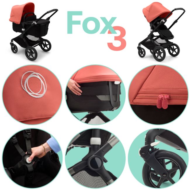 Carucior Bugaboo Fox 3 Classic Graphite Dark Navy 2 in 1 ERFBG2306010031