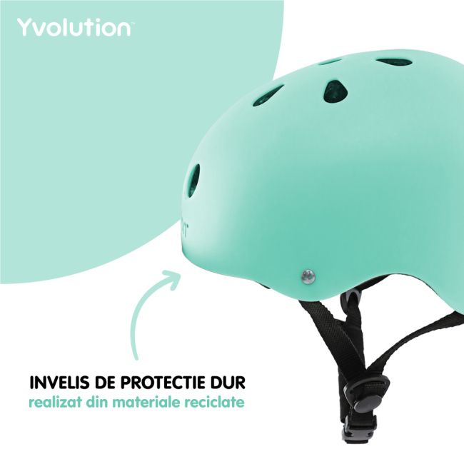 Casca protectie Yvolution 44-52 cm Green ERFYV-YA21G9