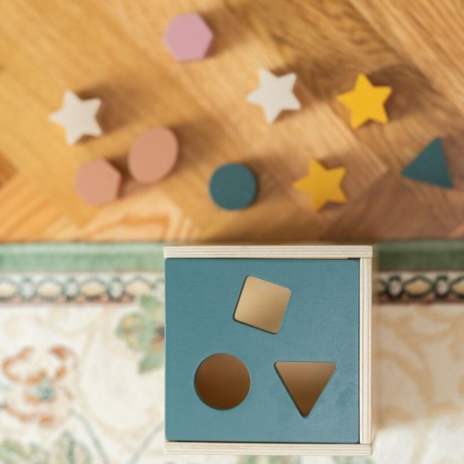 Cub de activitati, Petite&Mars, Gravity Wood of Mars, Cu 12 piese, 12 luni+, Multicolor BYN610730
